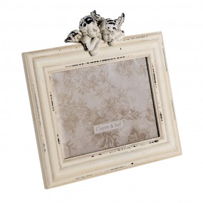 22F0879 Photo Frame 18x13 cm White MDF Angel Rectangle Picture Frame