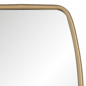 252S139 Spiegel 35x60 cm Goldfarbig Holz Rechteck Großer Spiegel