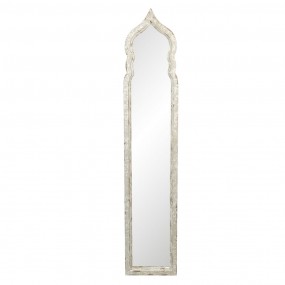 252S197 Miroir 30x150 cm Blanc Bois Rectangle Grand miroir