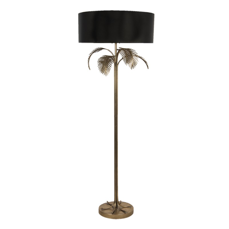 5LMP635 Floor Lamp Ø 60x165 cm  Gold colored Black Iron Rectangle Standing Lamp