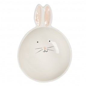 26CEBO0054 Soup Plate 11x27x3 cm Beige Ceramic Rabbit Round Soup Bowl