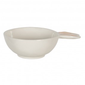 26CEBO0054 Soup Plate 11x27x3 cm Beige Ceramic Rabbit Round Soup Bowl