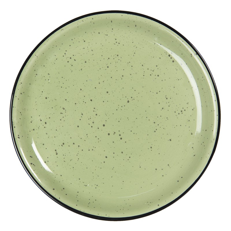 6CEFP0052GR Dinner Plate Ø 27 cm Green Ceramic Round Dining Plate