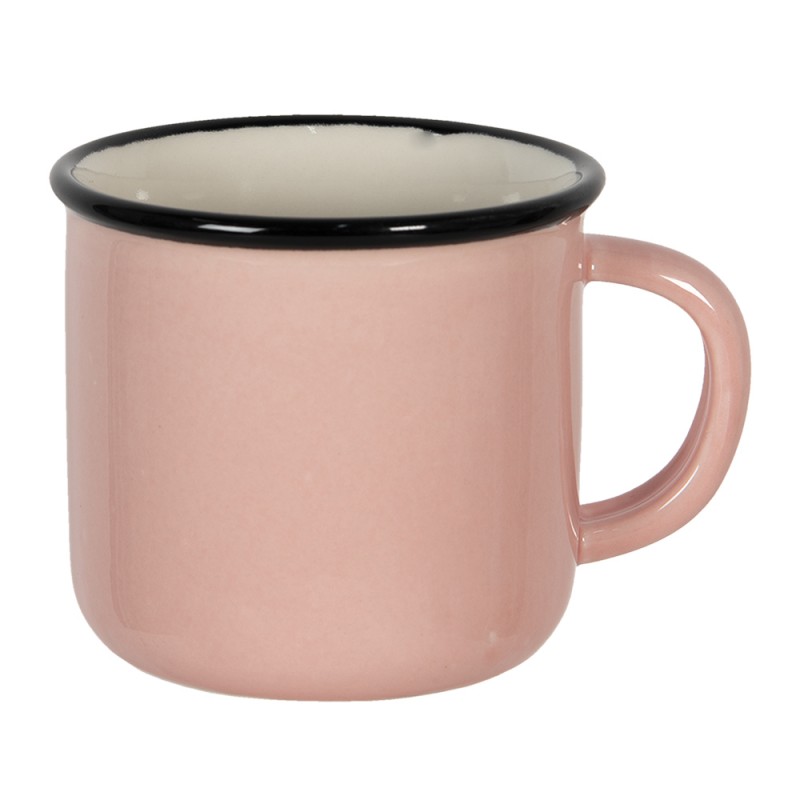 6CEMU0091P Mug 300 ml Pink Ceramic Round Tea Mug