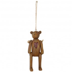 26PR0054 Pendentif 10 cm Marron Plastique Ours Décoration d'intérieur