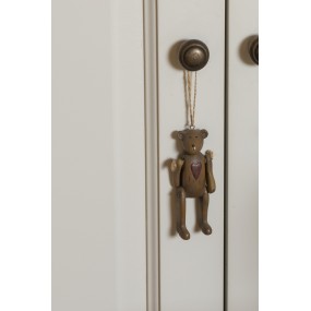 26PR0054 Pendant 10 cm Brown Plastic Bear Home Decor