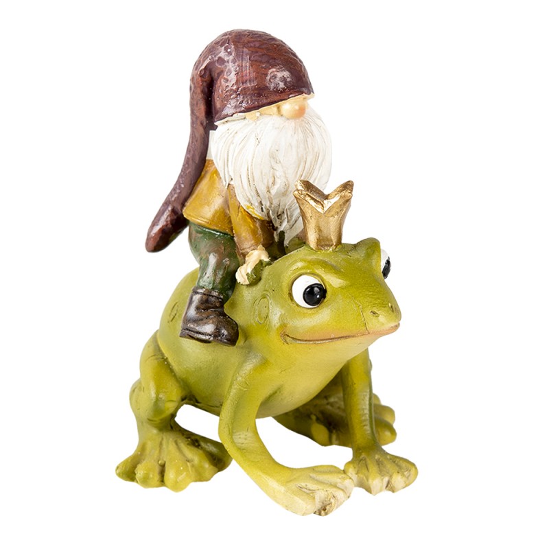 6PR3503 Figurine Frog 7x7x9 cm Green Polyresin Home Accessories