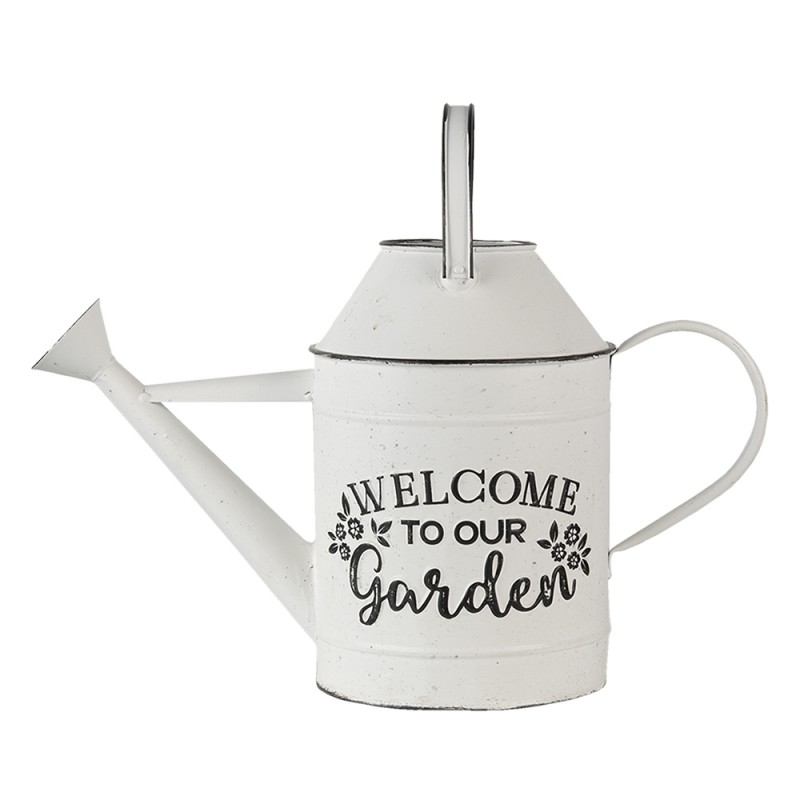 6Y4250 Decorative Watering Can 49x18x37 cm White Metal Watering Can