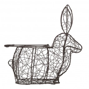 26Y4302 Easter Basket Rabbit 26x13x28 cm Black Iron Basket