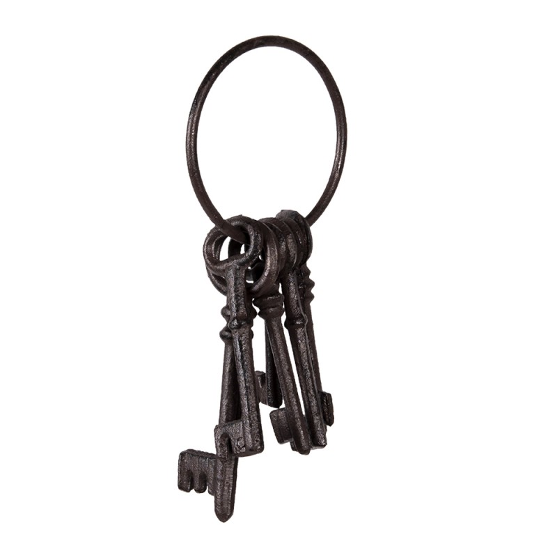6Y4317 Figurine Key 9x19x3 cm Brown Iron Home Accessories