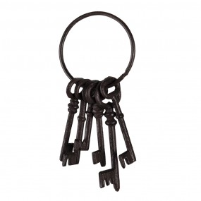 26Y4317 Figurine Key 9x19x3 cm Brown Iron Home Accessories