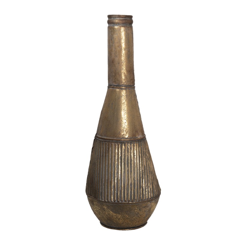 6Y4554 Vase Ø 22x61 cm Kupferfarbig Metall Rund Dekoration Vase