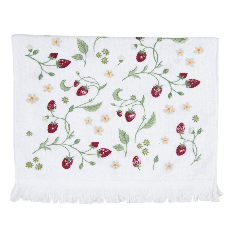 CTWIS Guest Towel 40x66 cm White Red Cotton Strawberries Toilet Towel