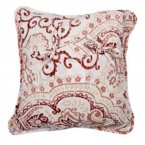 2Q194.020 Cushion Cover 40x40 cm White Polyester Square Pillow Cover