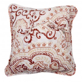 2Q194.020 Housse de coussin 40x40 cm Blanc Coton Polyester Carré Housse de coussin décorative