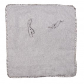 2Q195.030 Kussenhoes  50x50 cm Beige Wit Polyester Bloemen Vierkant Sierkussenhoes