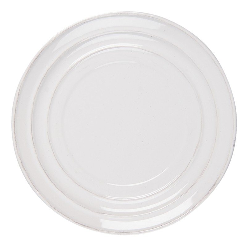 RIDP Breakfast Plate Ø 22 cm White Ceramic Round Plate