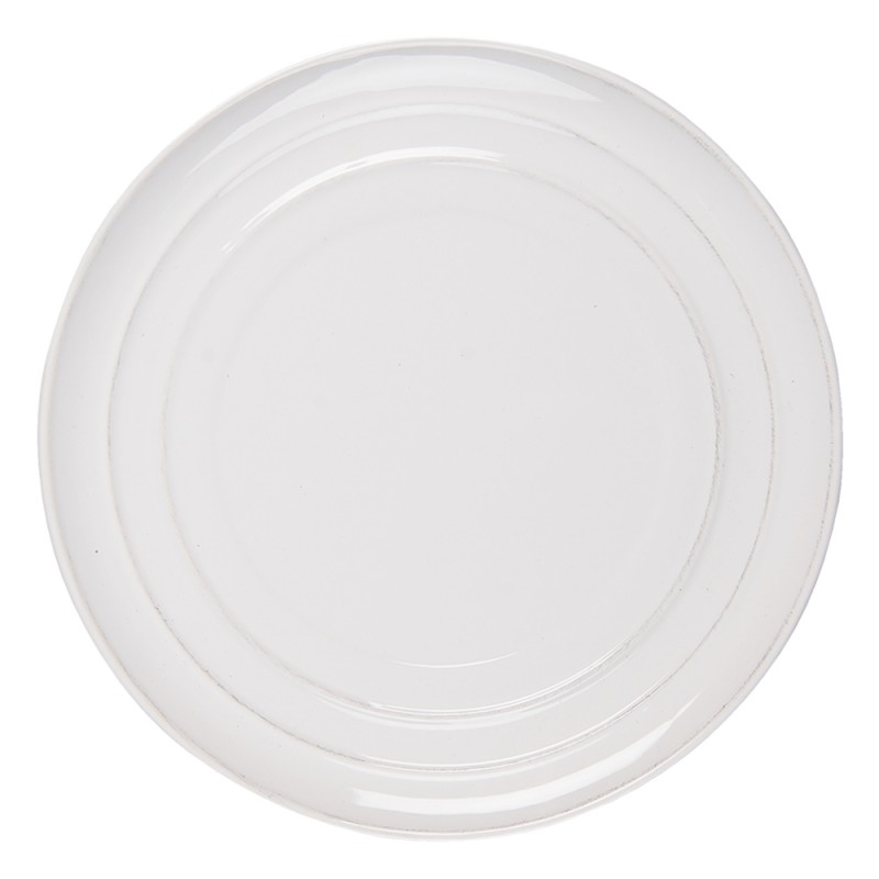 RIFP Assiette de dîner Ø 28 cm Blanc Céramique Rond Assiette de table
