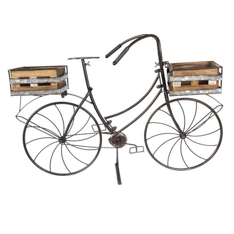 5Y0546 Bicycle Plant Holder 85x30x58 cm Brown Iron Bicycle
