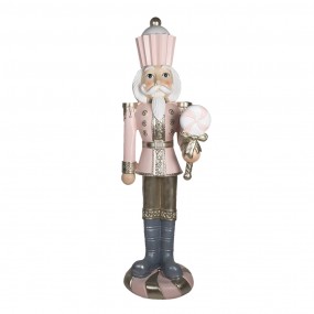 25PR0080 Figur Nussknacker 178 cm Rosa Polyresin