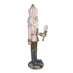 25PR0080 Figur Nussknacker 178 cm Rosa Polyresin