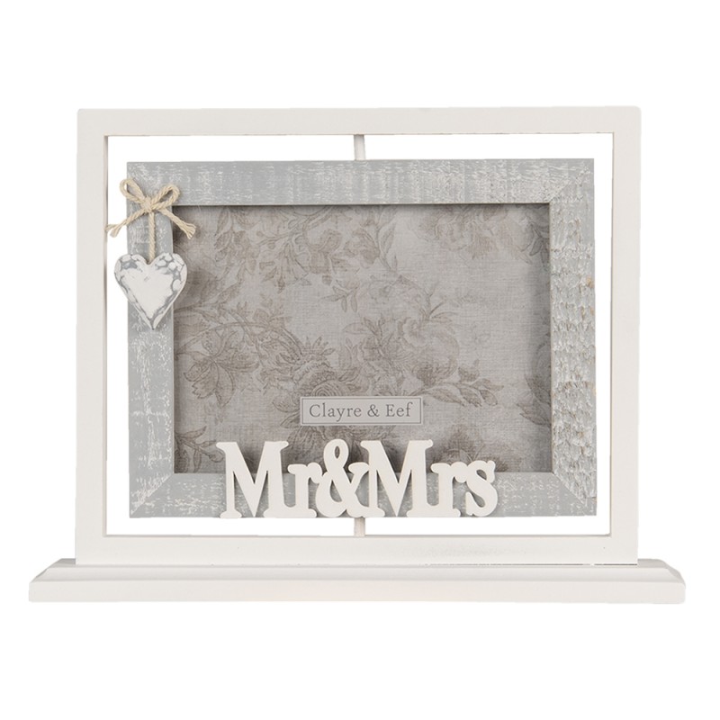 2F0817 Photo Frame 18x13 cm Grey MDF Rectangle Picture Frame