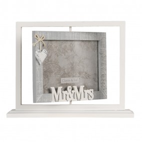 22F0817 Photo Frame 18x13 cm Grey MDF Rectangle Picture Frame