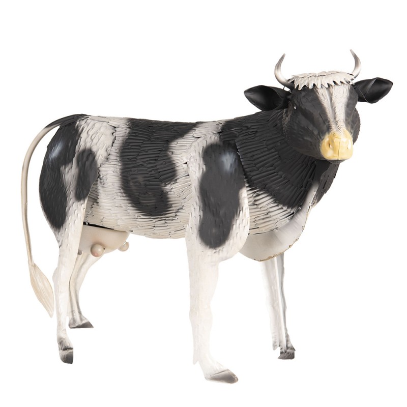 5Y0652 Figurine Cow 60x25x50 cm Black White Iron Home Accessories