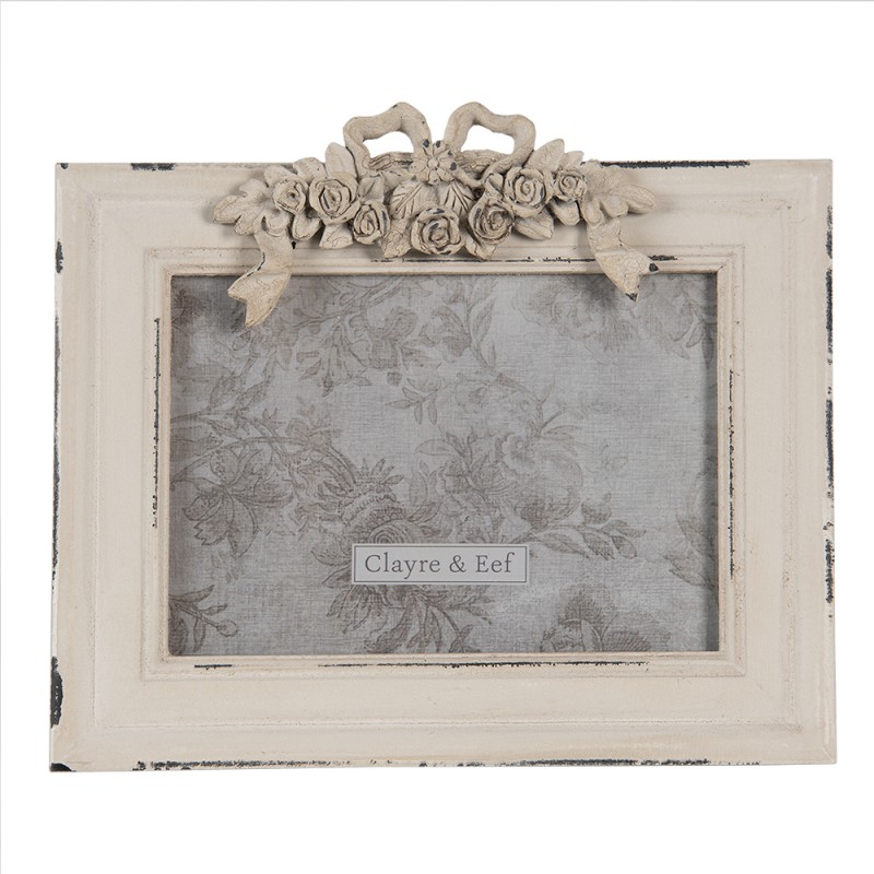 2F0822 Photo Frame 18x13 cm Beige MDF Rectangle Picture Frame