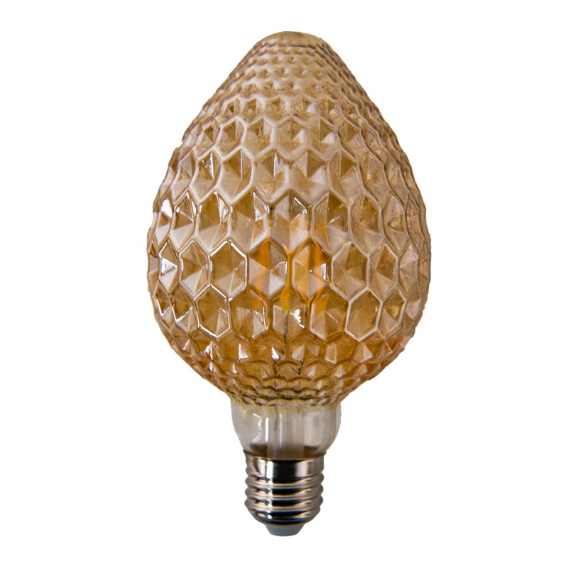 LP104 Lampada LED 9 cm E27/4W Beige Vetro Lampadina LED