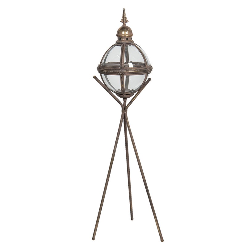 5Y0736 Lantern 107 cm Copper colored Iron Round Candlestick