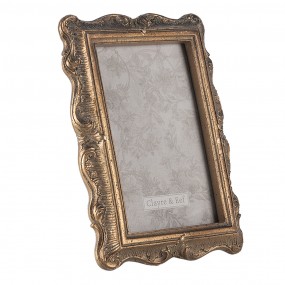 22F0830 Photo Frame 13x18 cm Gold colored Polyresin Rectangle Picture Frame