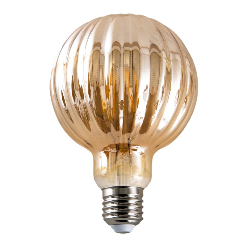 LP105 Lampada LED 9 cm E27/4W Beige Vetro Lampadina LED