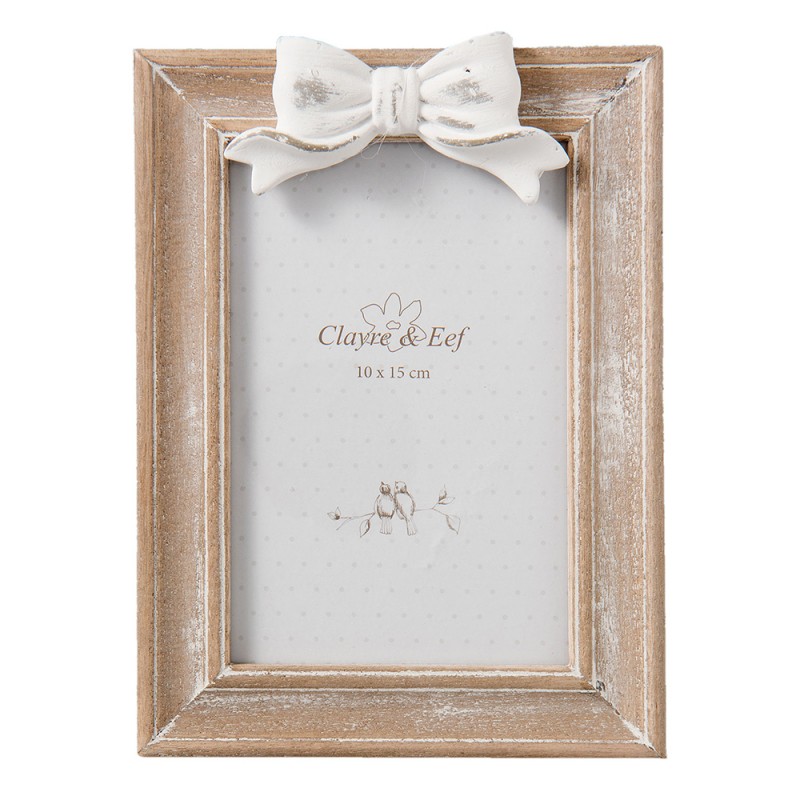 2F0482 Photo Frame 10x15 cm Brown Wood Rectangle Picture Frame