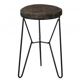 264939 Plant Table 22 cm Brown Wood Plant Stand