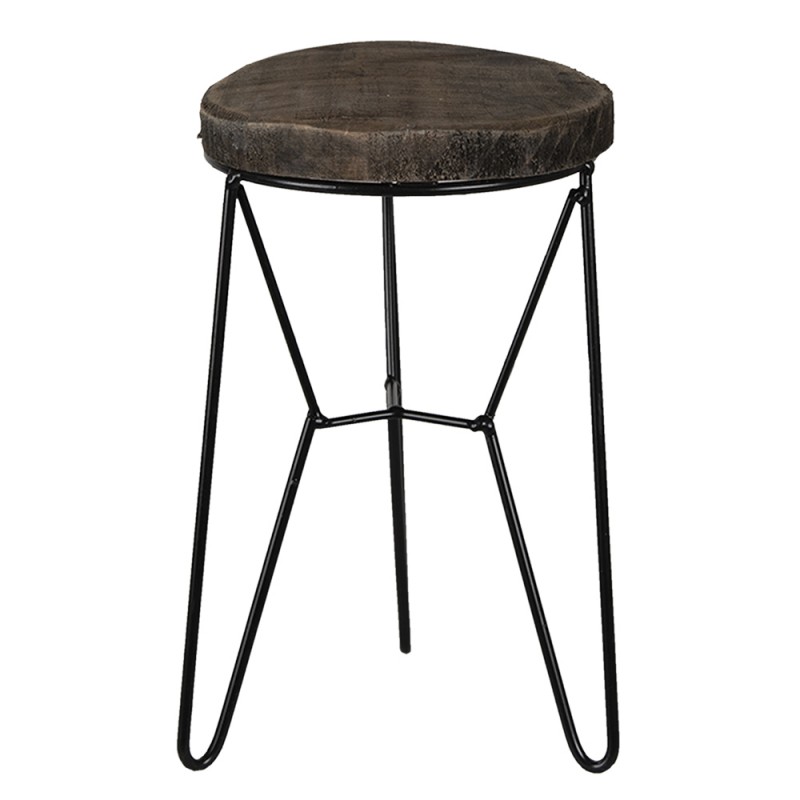 64939 Plant Table 22 cm Brown Wood Plant Stand
