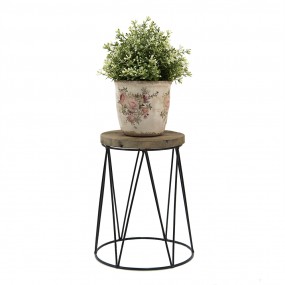 264941 Plant Table 29 cm Brown Wood Plant Stand