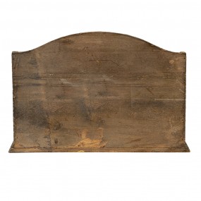 26H2112 Letter Holder 33x17x22 cm Brown Wood Letter Tray