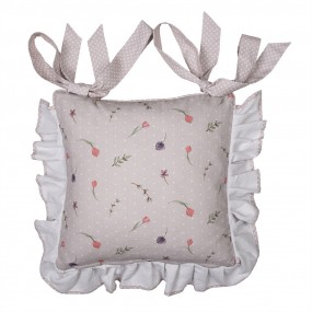2HBU25 Federa per cuscino sedile 40x40 cm Beige Rosa  Cotone Fiori di coniglio Quadrato Cuscino decorativo