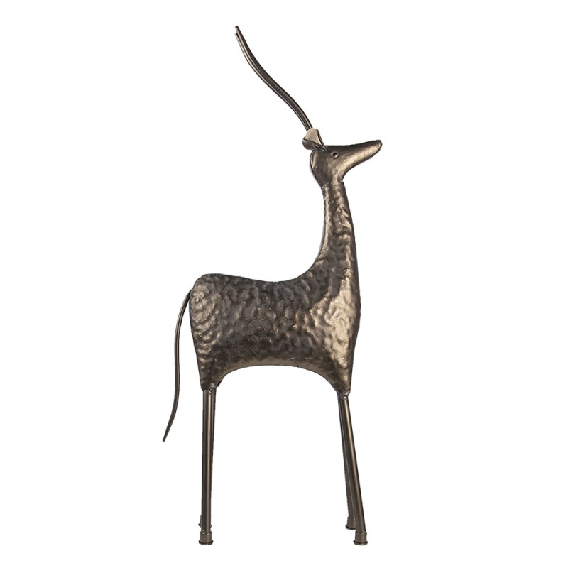 5Y0881 Beeld Antilope 102 cm Koperkleurig Metaal