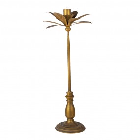 25Y0914 Candle holder Ø 28x67 cm Gold colored Iron Leaves Candle Holder