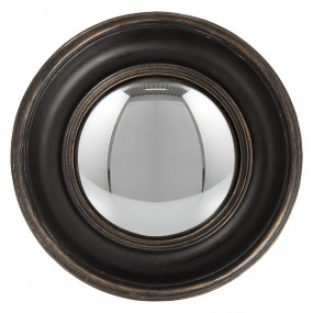 262S128 Mirror Ø 23 cm Black Plastic Round Convex Mirror