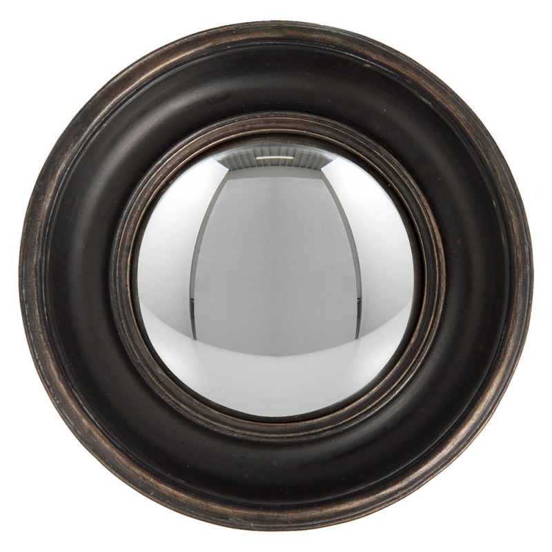 62S128 Mirror Ø 23 cm Black Plastic Round Convex Mirror