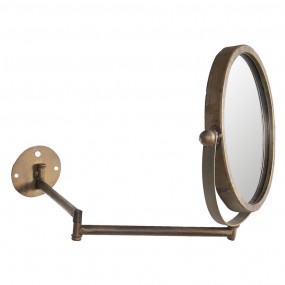 262S163 Miroir 37x32 cm Couleur cuivre Fer Bois Rond Grand miroir