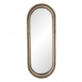 262S180 Mirror 15x41 cm Brown Plastic Oval Large Mirror