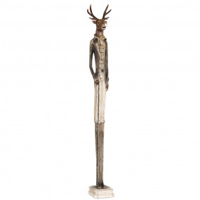 24PR0045 Figurine Deer 92 cm Grey Polyresin Decorative Deer