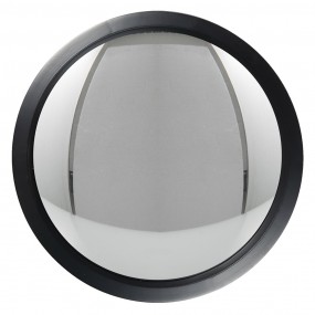262S212 Mirror Ø 39 cm Black Wood Round Convex Mirror