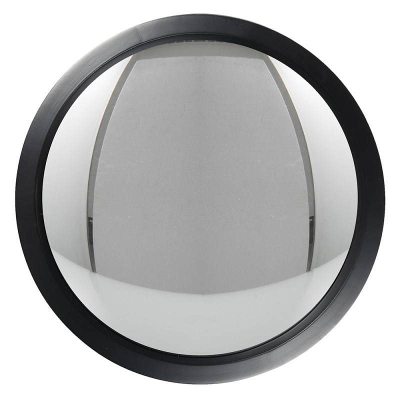 62S212 Mirror Ø 39 cm Black Wood Round Convex Mirror
