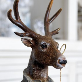 24PR0045 Figurine Deer 92 cm Grey Polyresin Decorative Deer