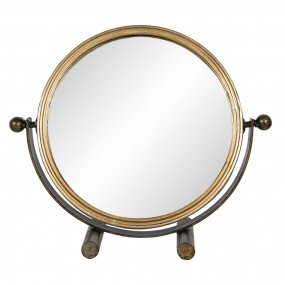 Miroir de maquillage Clayre & FED ORNAMENT OVALE Crème Beige 14 x 20 cm à poser